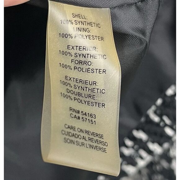 Karl Lagerfeld Paris Black White Tweed Jacket Blazer Women’s Size 16 - Picture 4 of 7